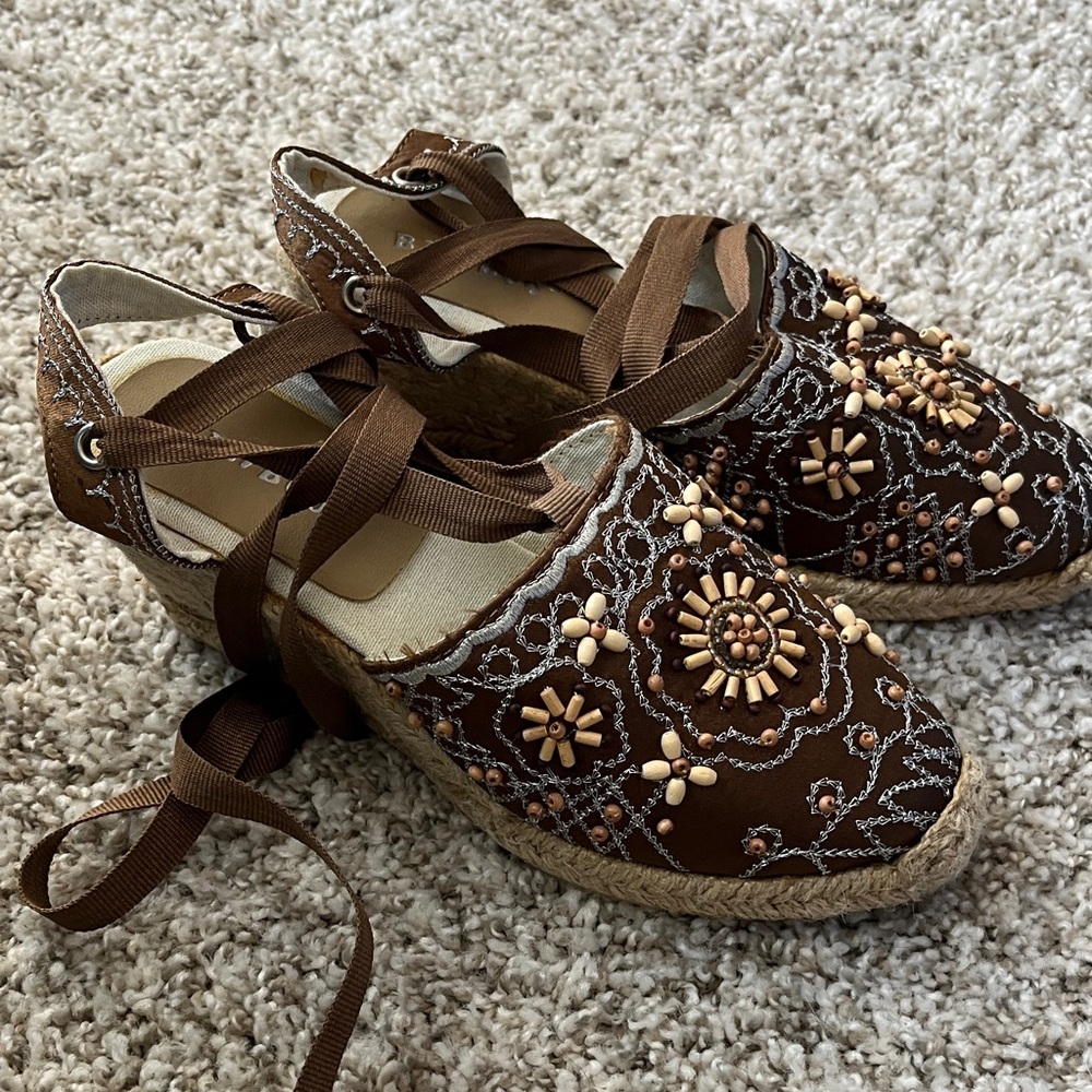 🆕 Espadrille Wedges with Ankle Tie